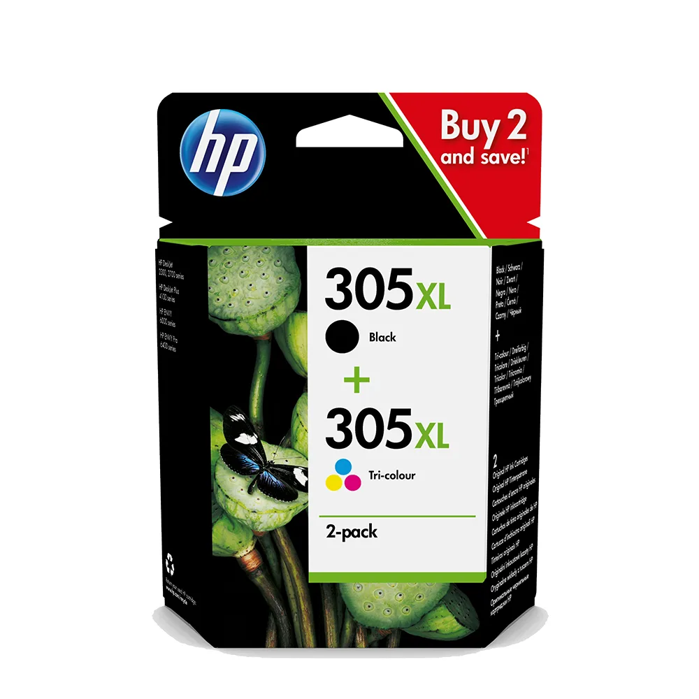 Original HP 305XL Black & Colour Ink Cartridge Multipack