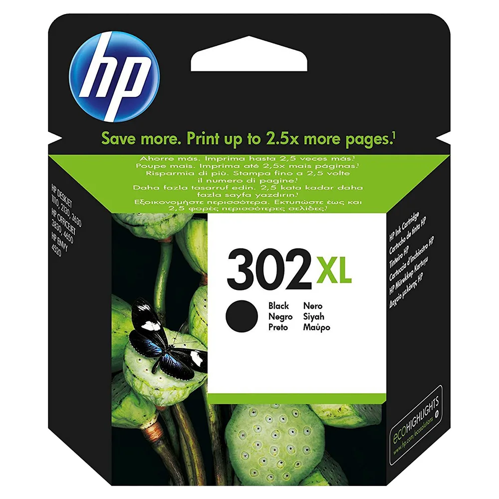 Original HP 302XL High Capacity Black Ink Cartridge