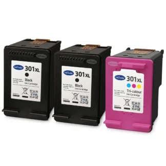 2x Remanufactured HP 301XL Black & 1x Colour Ink Cartridge Multipack