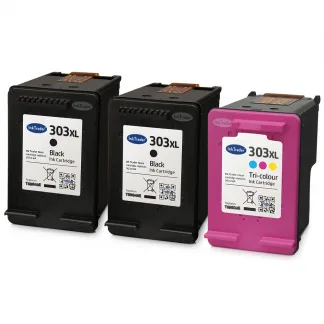 2x Remanufactured HP 303XL Black & 1x Colour Ink Cartridge Multipack