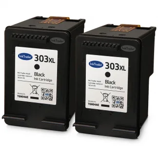 2x Remanufactured HP 303XL High Capacity Black Ink Cartridges