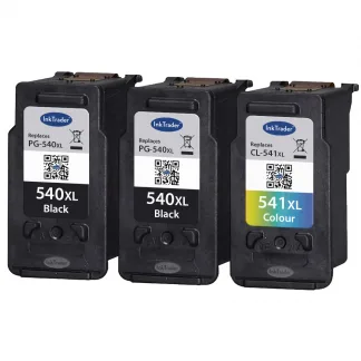 2x PG540XL & 1x CL541XL Remanufactured Canon Ink Cartridges