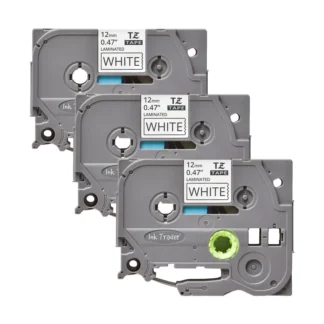 3x Brother P-Touch TZE-231 White Labels - Brother P-Touch TZE231