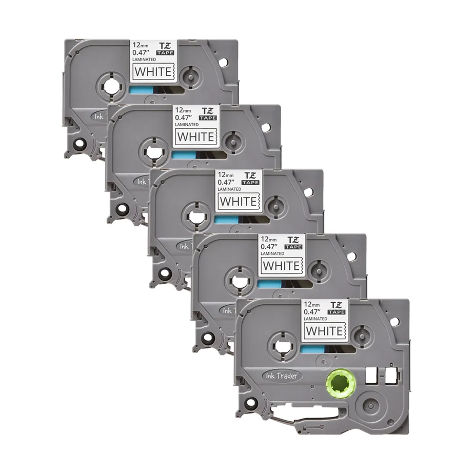 5x Brother P-Touch TZE-231 White Labels - Brother P-Touch TZE231