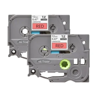 2x Brother P-Touch TZE-431 Red Labels - Brother P-Touch TZE431